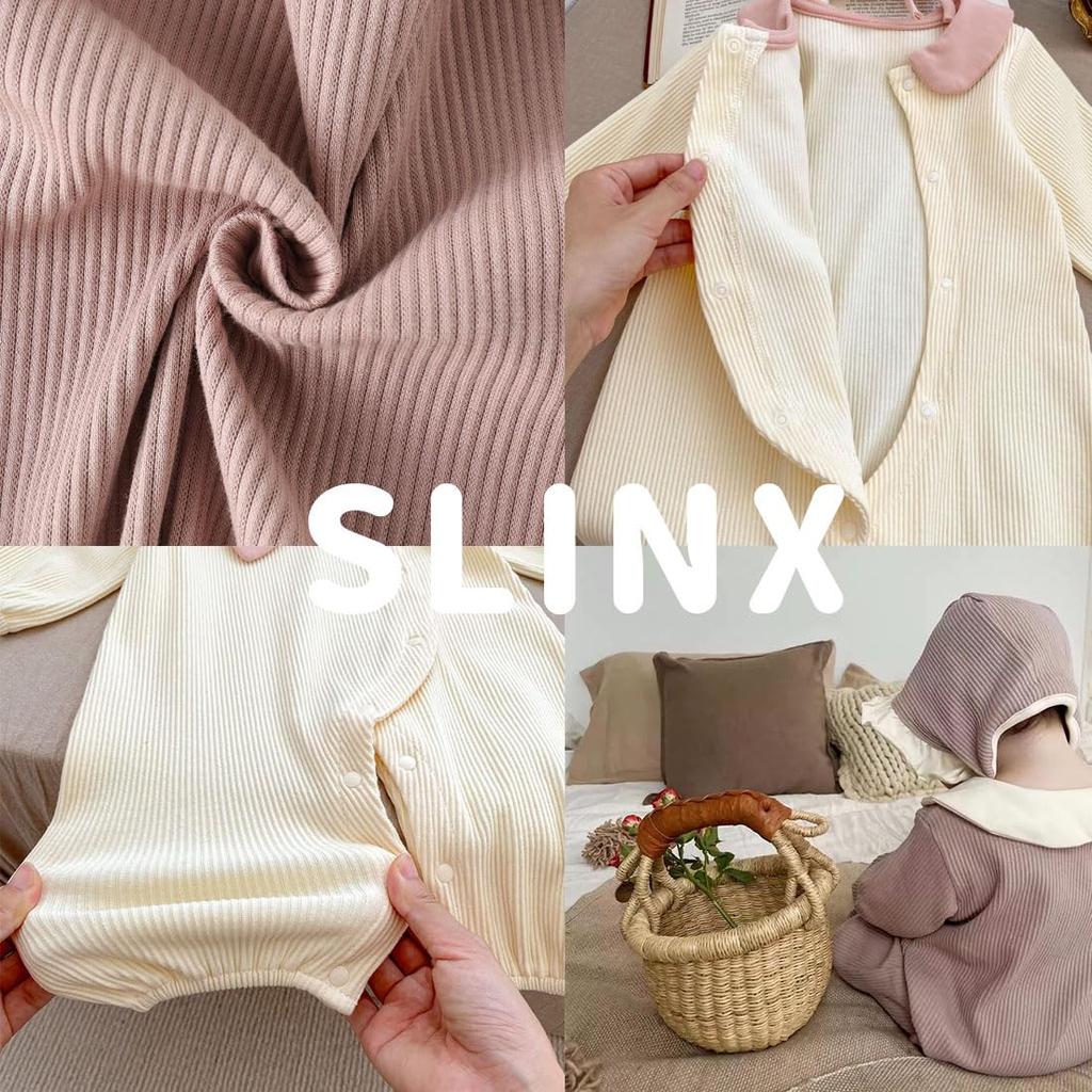 Baby Romper Coverall with Bunny Bunny Full Front Baby For Boys and Baby Shower k778 [SLINX] Hat, Collar, Ears, Frills, Soft, Cute, Opening, 2-Piece