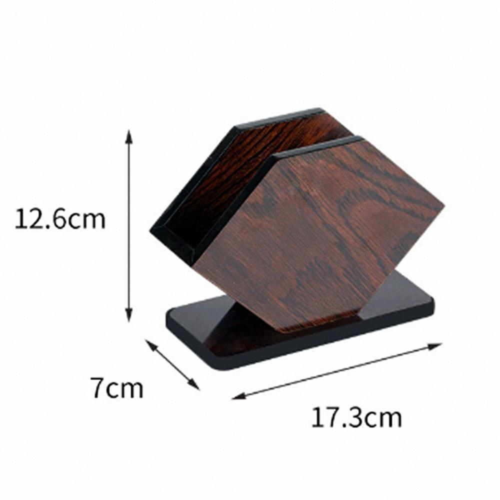 Walnut Color Wooden Tissue Paper Dispenser, Home Daily Use Desk Wood Napkin Paper Storage Case