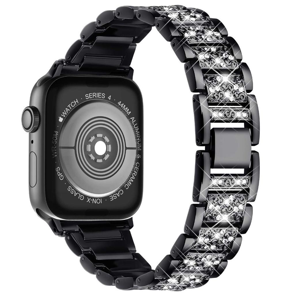 Bling Strap for Apple Watch Band 40mm 44mm 38mm 42mm Lady Belt Correas Stainless Steel Bracelet iWatch Series 3 4 5 Se 6 Band
