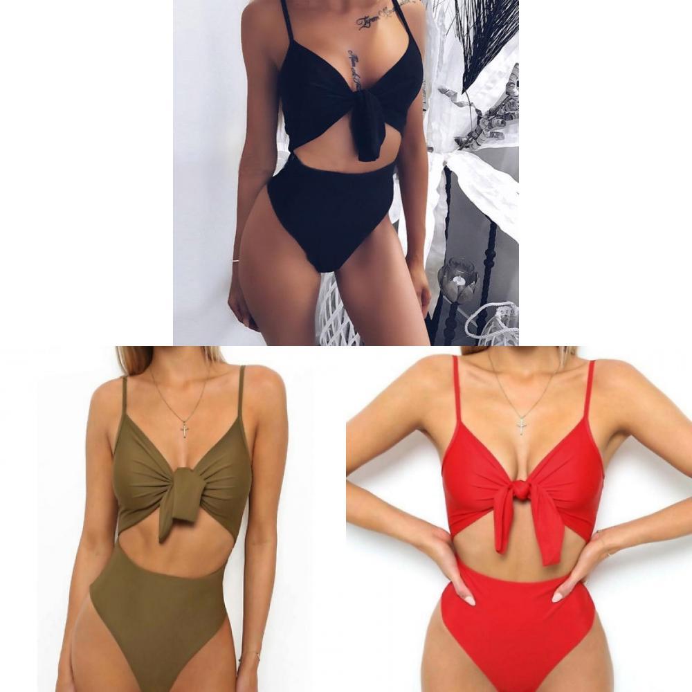 Elegant Women One Piece Bandage Bikini Push Up Monokini Swimsuit Bathing Suit Swimwear For Stylish Beach Days