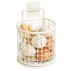 Portable Adhesive Hook Wall Basket Metal Mesh Kitchen Organizer No Drill Hanging Garlic Onion Storage Rack