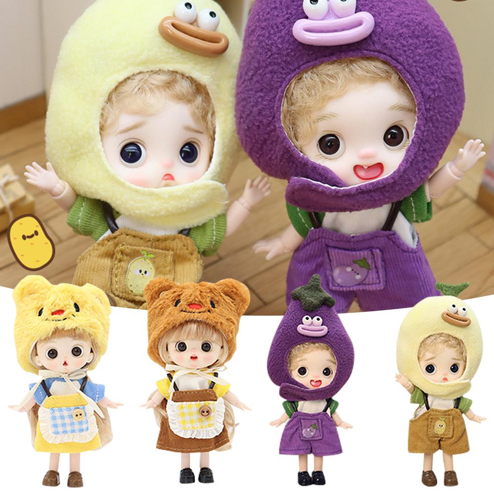 

TPR OB11 Baby Doll Vinyl Butter Bear Dolls New Vegetable Doll 1