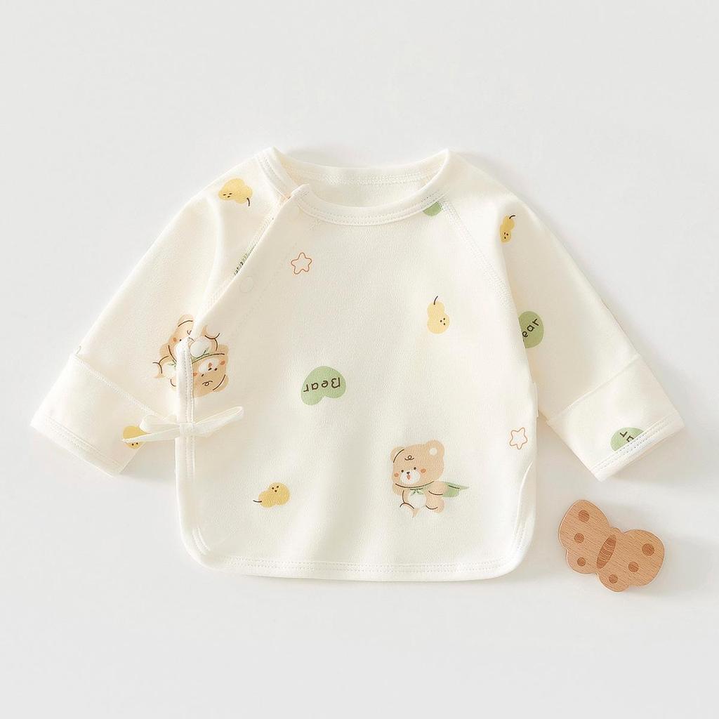 Newborn Pure Cotton Class A Shirt: Anti-Urine, Belly Protection, Size 52, Spring/Autumn