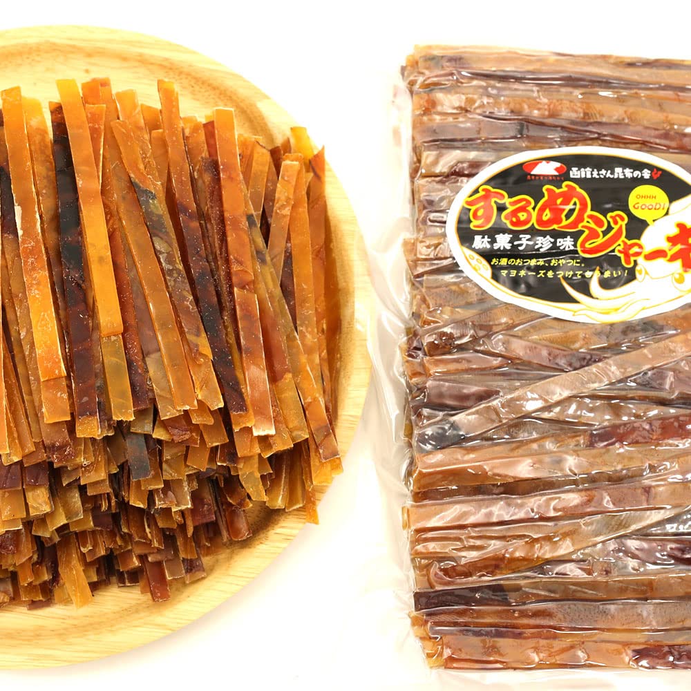 Hakodate Esan Kombu Association Dried Squid Jerky 500g Large Quantity Surume Squid Ika Snack