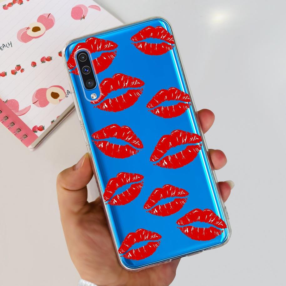 For Cover Samsung Galaxy A50 Phone Case Luxury Marble Flower Transparent Soft Bumper For Samsung A50S A30S A307F A507F A 50 Capa