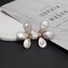 Light Luxury Baroque Pearl and Floral Stud Earrings