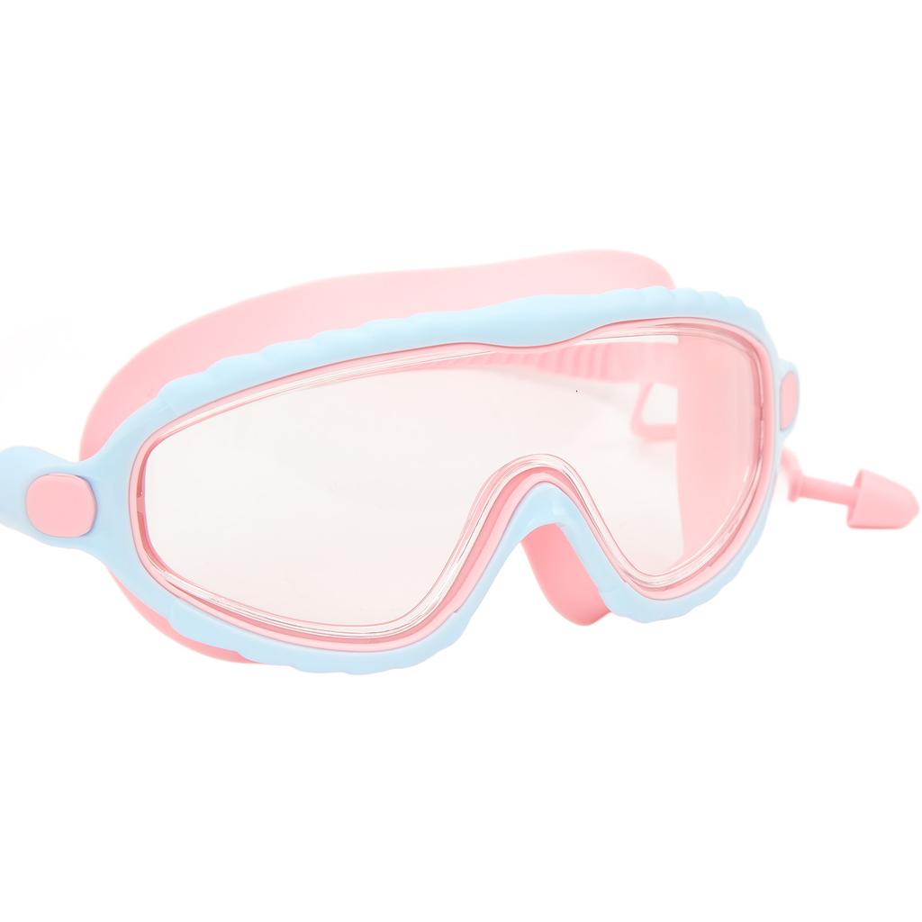 Kids Swim Goggles Cap Set HD Waterproof Fogproof Swimming Goggles with Protection Case Nose Clip Ear Plugs for Girls