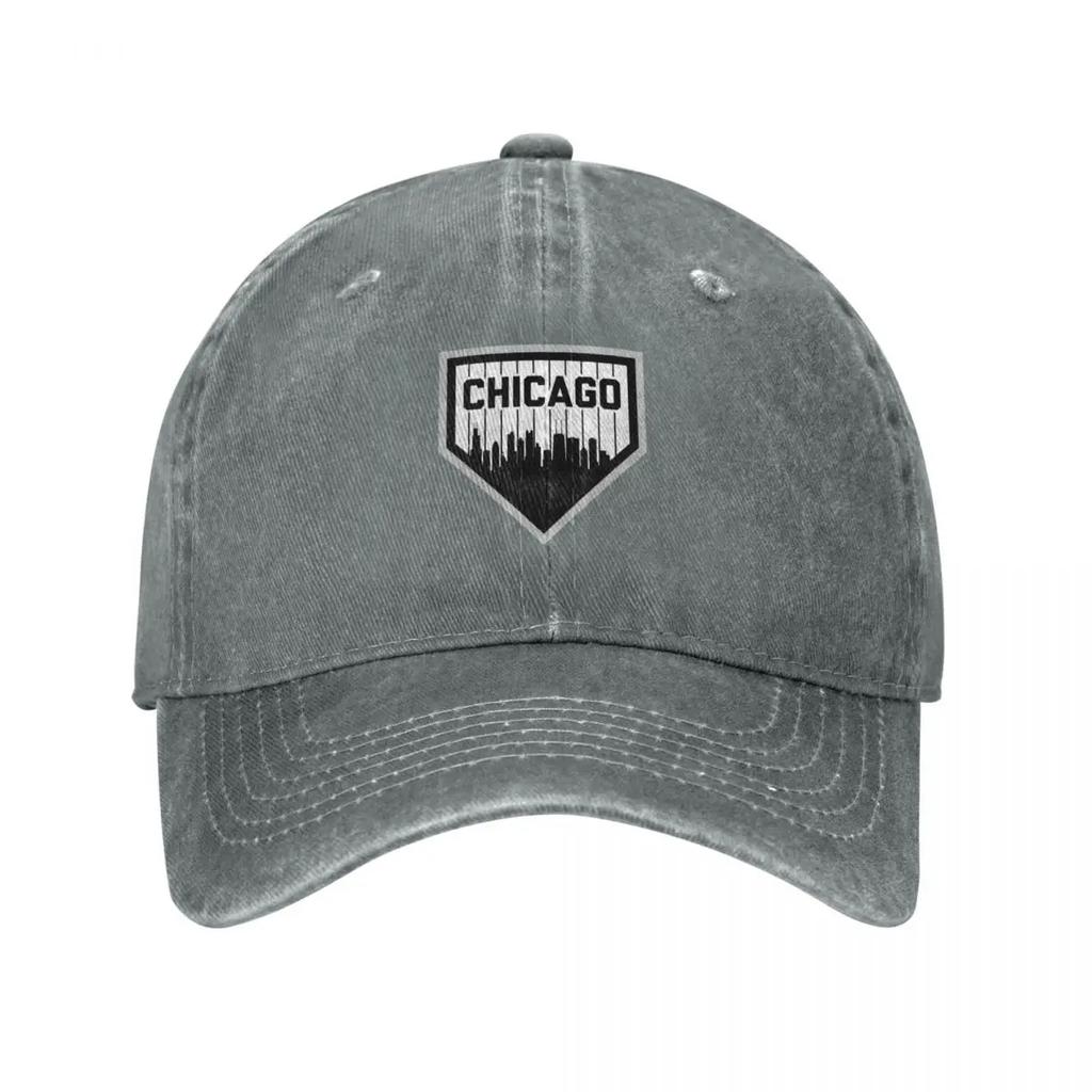 Chicago Homeplate  white  Baseball Cap designer cap Visor dad hat Military Tactical Cap For Girls Unisexs