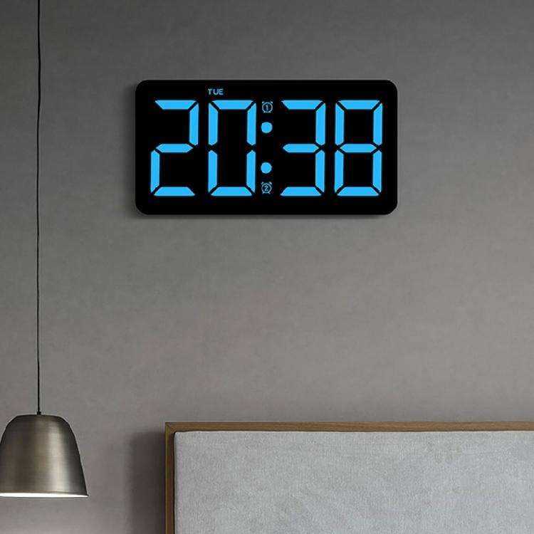 Wall Clock Customizable Digital Clock Date/Temperature Display Bedroom Alarm