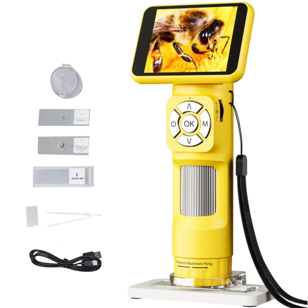 Handheld Digital Microscope 2.8 Inch IPS Screen Rechargeable Portable Digital Magnifying Glass with 8 LED Lights