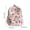 Wide Straps Cartoon Animal Daypack Nylon Large Capacity School Bag Fashion Capybara Backpack  Daily