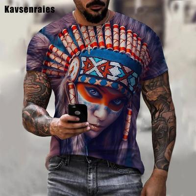Indians 3D T Shirt Unisex Summer Fashion Casual O-Neck Short Sleeve Indian Culture Print Men T-shirt Casual Couples Tops