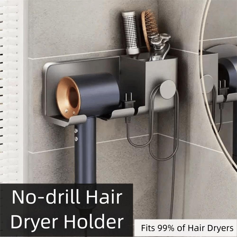 Plastic Hair Dryer Holder Wall Mounted Dryer Hair Stand Durable Storage Rack  Bathroom Accessories