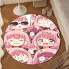 Cute Anime Spy Famliy Round Rug for Livingroom,Bedroom, Palyroom, Chair Rug, Area Rug, Circle Carpet, Large Size Fan Christmas Gift