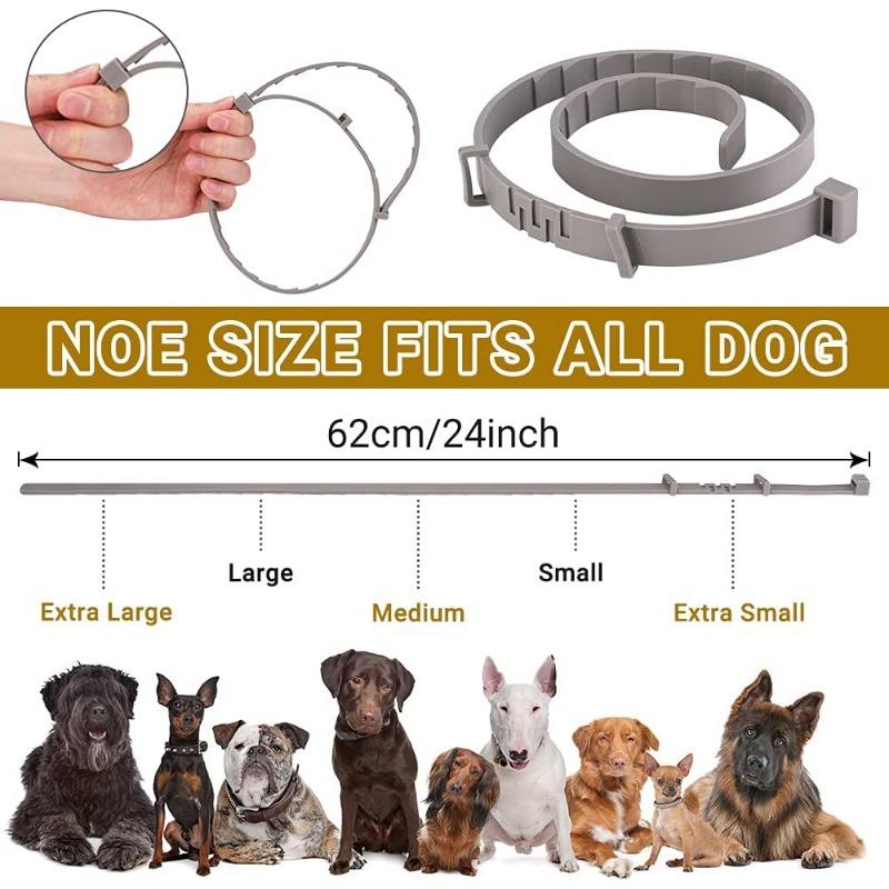 Pet Flea Collar for Cats and Dogs -1-Pack Flea and Tick Prevention Collar with 8-Month Protection, 38cm/62cm