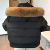 Mode Winter Damen Mäntel Kunstfellkragen Warme Parkas Dicke Lockere Damenjacken