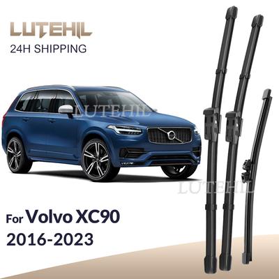 For Volvo XC90 MK2 2016- 2017 2018 Wiper Front&Rear Wiper Blades Windshield Windscreen Window Brushes 24"+20"+14"