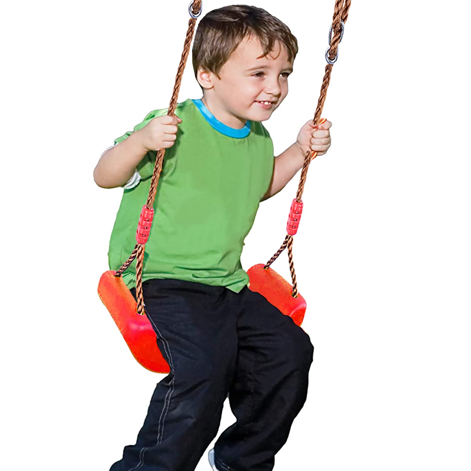 

Taeku Качели Пластиковое сиденье для качелей с веревкой Регулируемые аксессуары для набора качелей для дерева для уличной и домашней игровой площадки для детей, (красный)