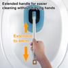 Wall Mounted Toilet Brush, Sanitary Toilet Scrubber with Hole-Free Design And Drainage Base, High-Density Bristles Non-Slip Handle Hygienic Cleaning
