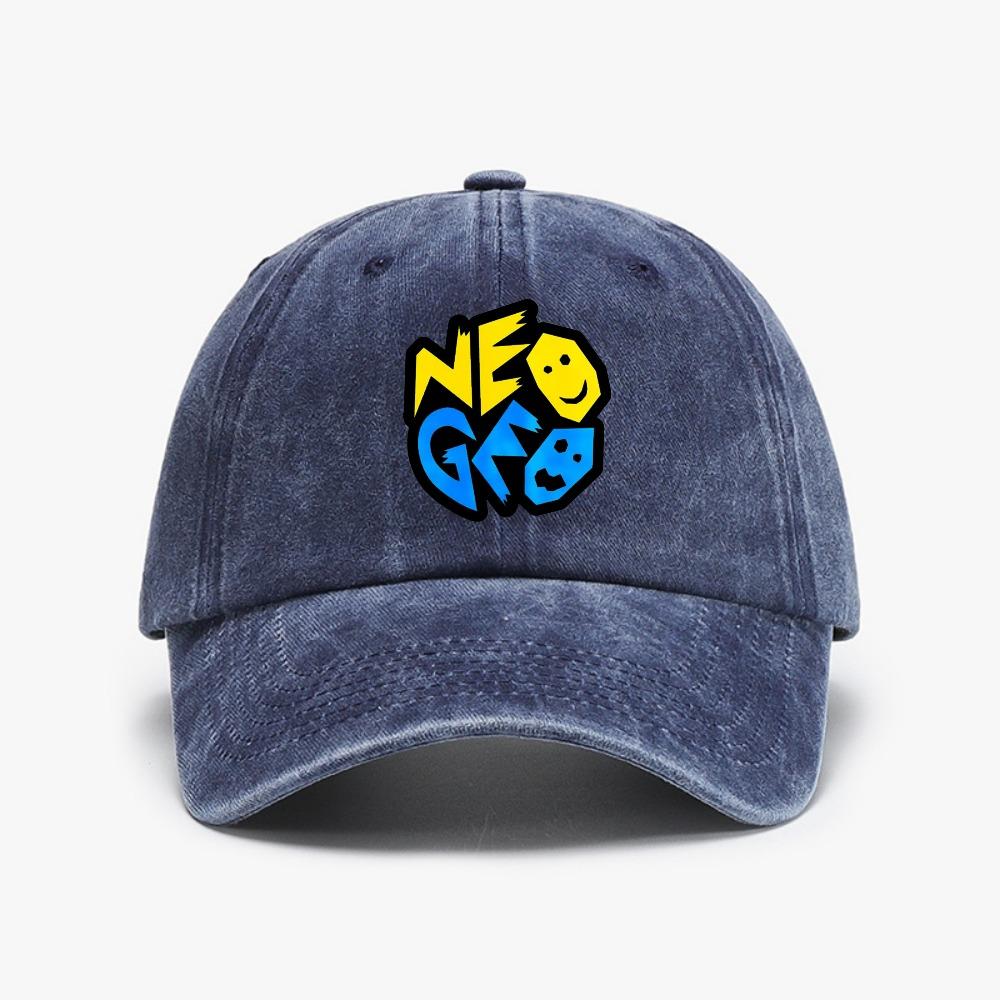 

Neo Geo SNK Retro Video Game Console Inspired Unisex baseball cap fashion Vintage Washed Denim Hat Unisex Women Adjustable hats Adjustable