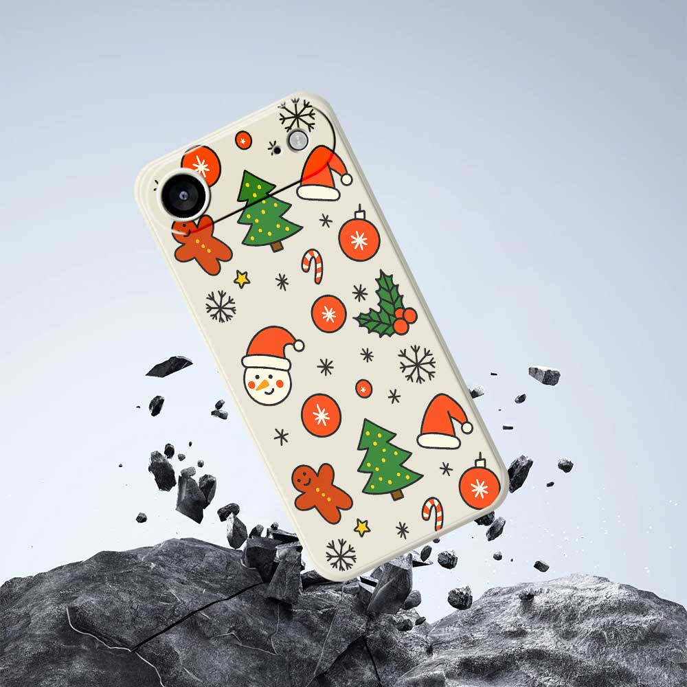 For iPhone Air Case Lovely Christmas Pattern Printing Straight Edge TPU Phone Back Cover