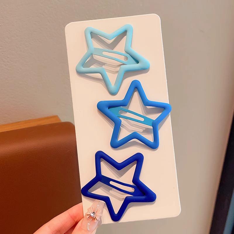Children's Glitter Star Hair Clips - Cute Bangs Accessories for Girls