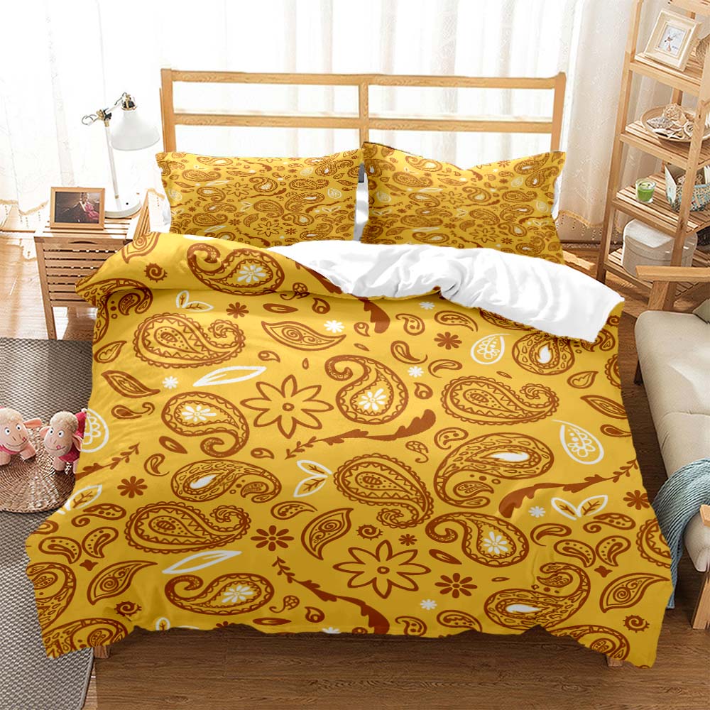 Paisley Pattern Ethnic Style 3D Printed Bedding Queen Bedding Set Soft And Comfortable Customized King Size Bedding Set