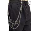 Retro metal key pendant, multi-layer waist chain, female punk trend lock-shaped trouser chain decoration