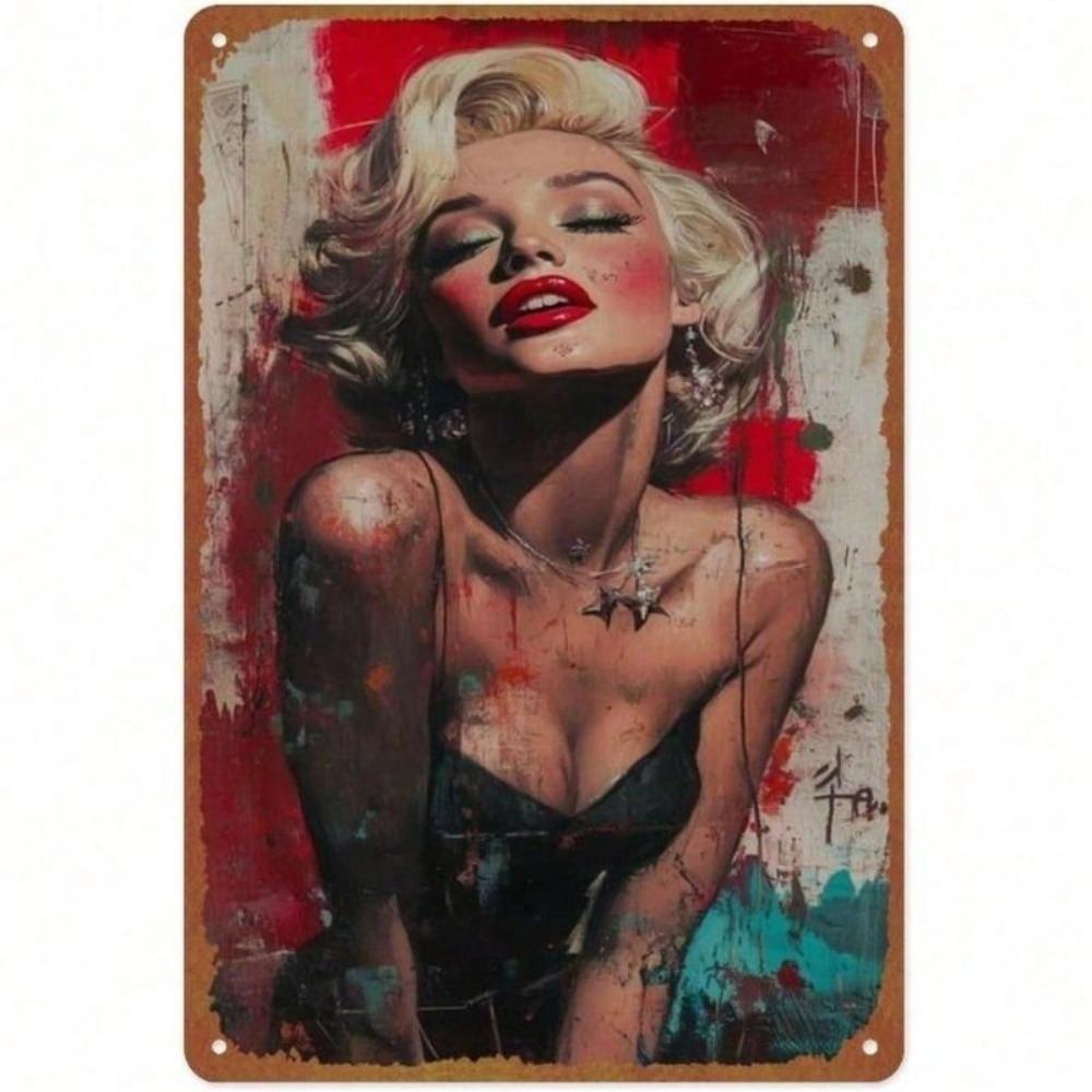 Metal Wall Art Sexy Showgirl Vintage Poster for Bar Decor