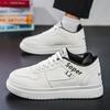 Scarpe da uomo traspiranti, scarpe bianche, scarpe sportive con plateau da uomo, scarpe casual da tavola, scarpe alla moda