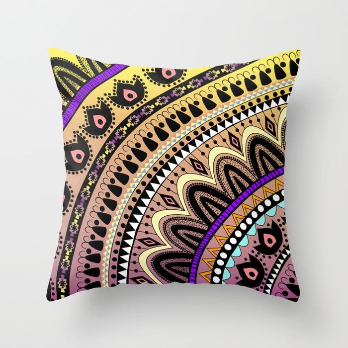 New Mandala Series Ethnic Theme Polyester Pillow Case Cushion Exotic