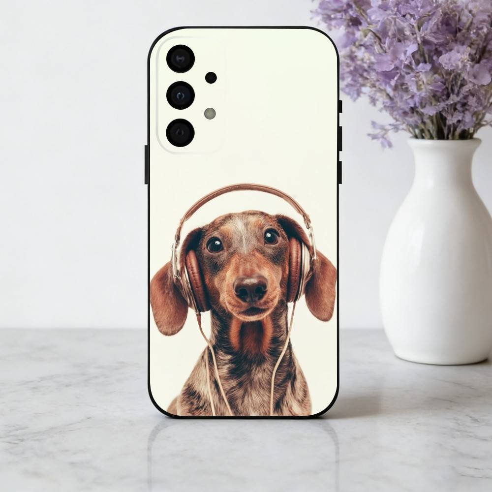 F-Funny Fashion D-Dog Art Phone Case For Samsung Galaxy A73,A72,A71,A70,A53,A52,A51,Soft Silicone Black Cover
