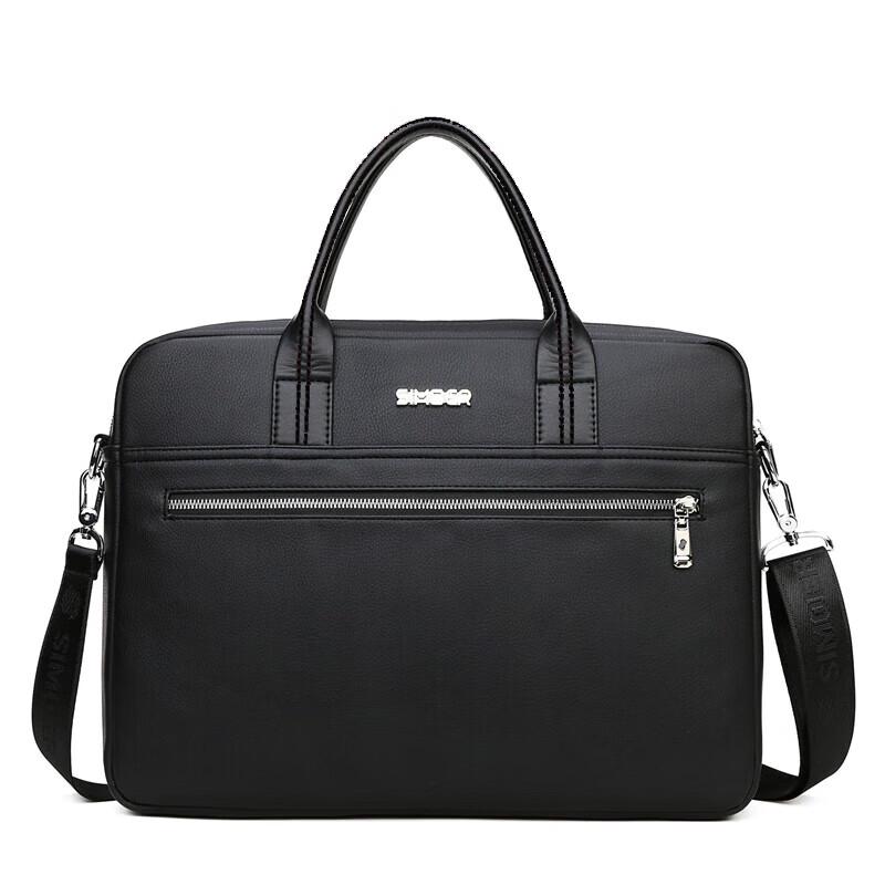 

SIMOER PU Leather Business Laptop Backpack