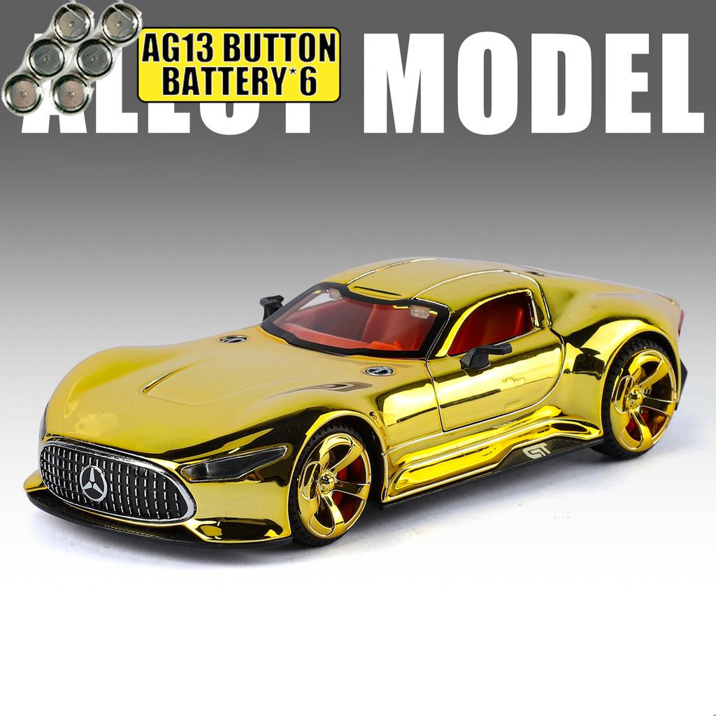 1:32 Benz VISION GT Super Concept Sport Car Alloy Diecast Model Car Home Trendy Ornament Computer Desktop Decoration Collectible