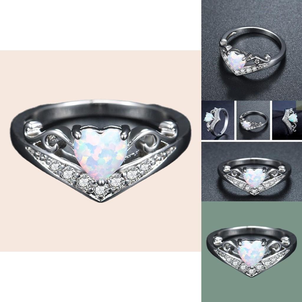 Creative European American Female Fashion Jewelry Heart-shaped Copper Ring Cy107