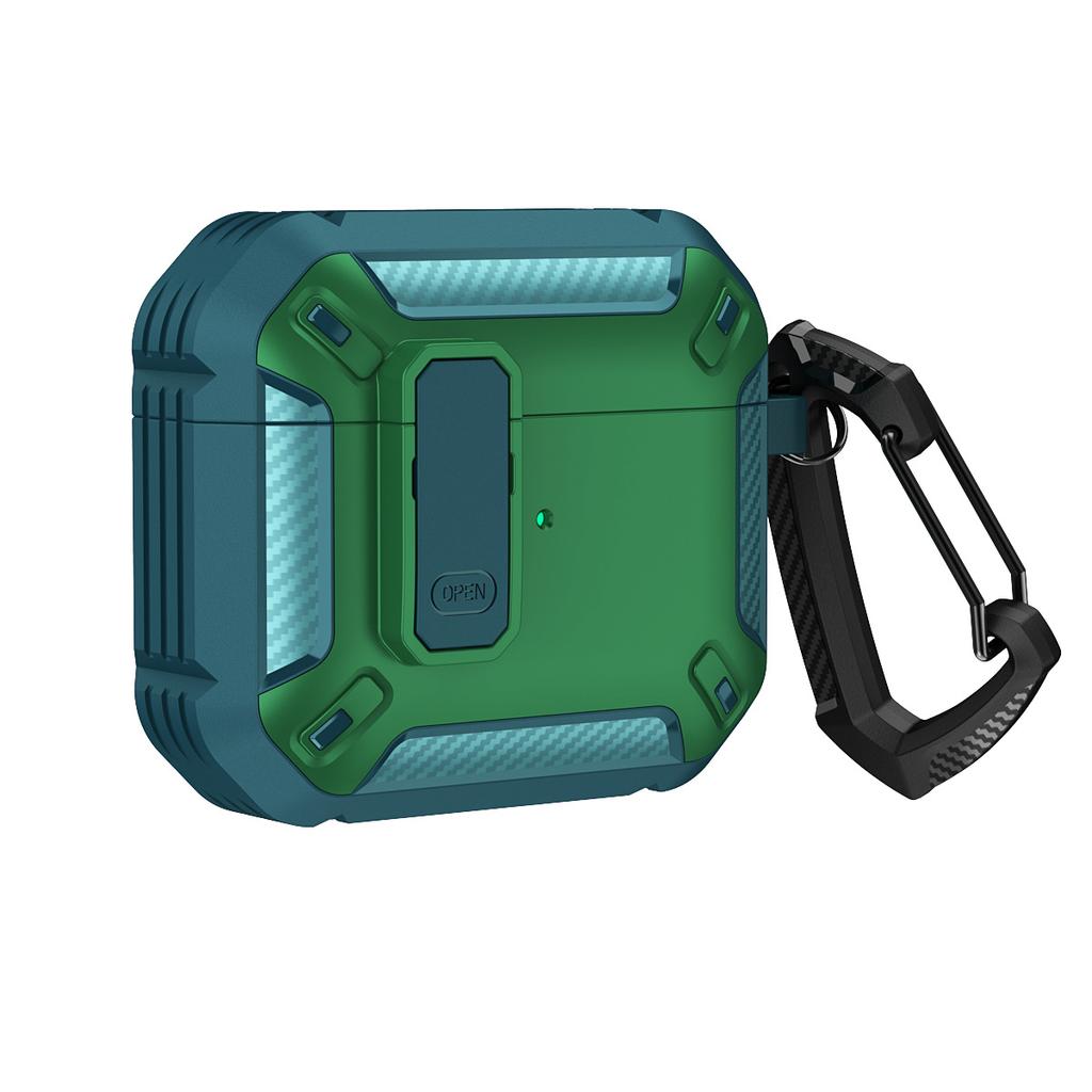 Earphone Cover For AirPods 3 2 1 Secure Lock Case Accessory Bluetooth Headset Protective Cover With Keychain For AirPods Pro 2 1