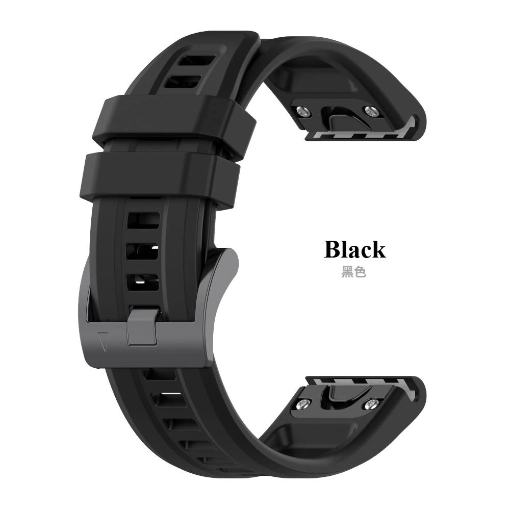 26mm 22mm 20mm QuickFit Silicone Strap For Garmin Fenix 8/Tactix 8/Enduro3/Fenix E 7X Bracelet Wristband Forerunner 965/955 Band