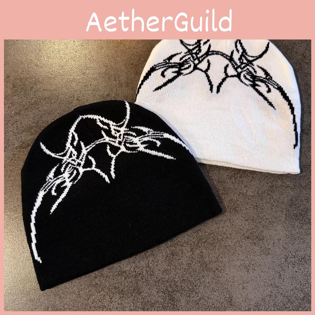 Street Style Skull Letter Beanie With No Brim For Winter And Fall Urban Outfits