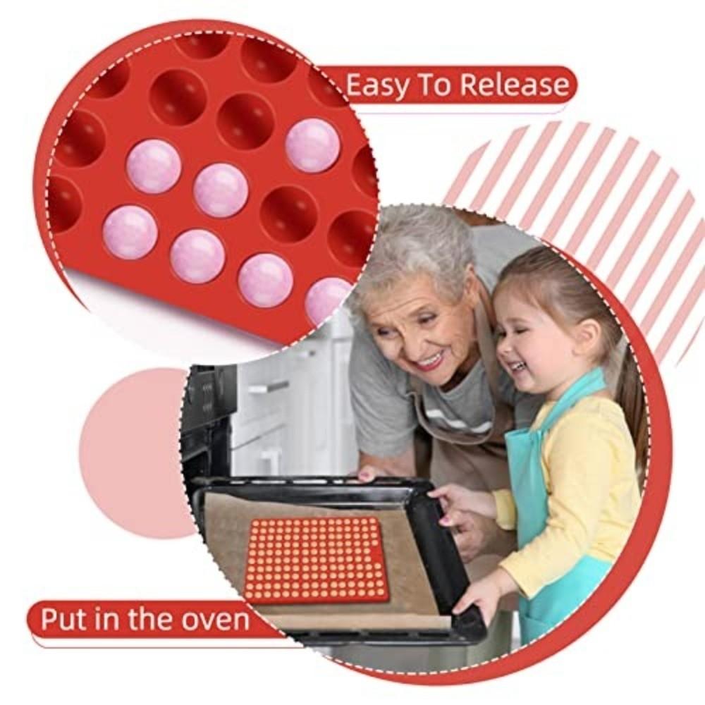 468 Mulden Backmatte Mini Halbkugel Hunde Leckerli Form Hochwertige Runde Silikonform Kochen