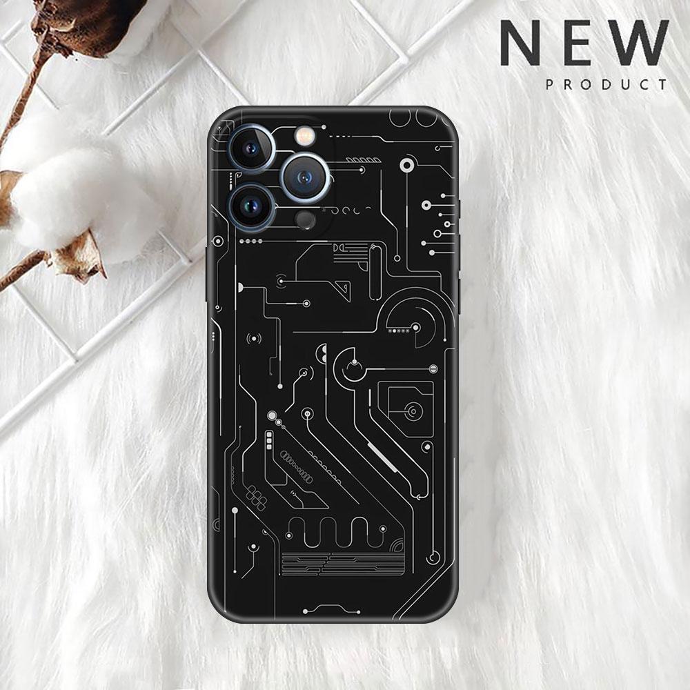 Funda Case For Apple iPhone 14 11 13 7 12 Pro 7 XR XS Max 8 Plus 6 14Pro Black Phone Coque Vintage Cassette Tape Retro Style
