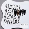 Nails Art Stickers Snake Nail Sticker Black Snake Nail Decals Self-Adhesive Nail Sticker Nail Art Decorations