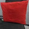 NOORA Genuine Lambskin Red Suede Leather Cushion Cover, Dining Cushion, Leather Car Seat Cover, Leather Throw Case, Gift Pillow Case