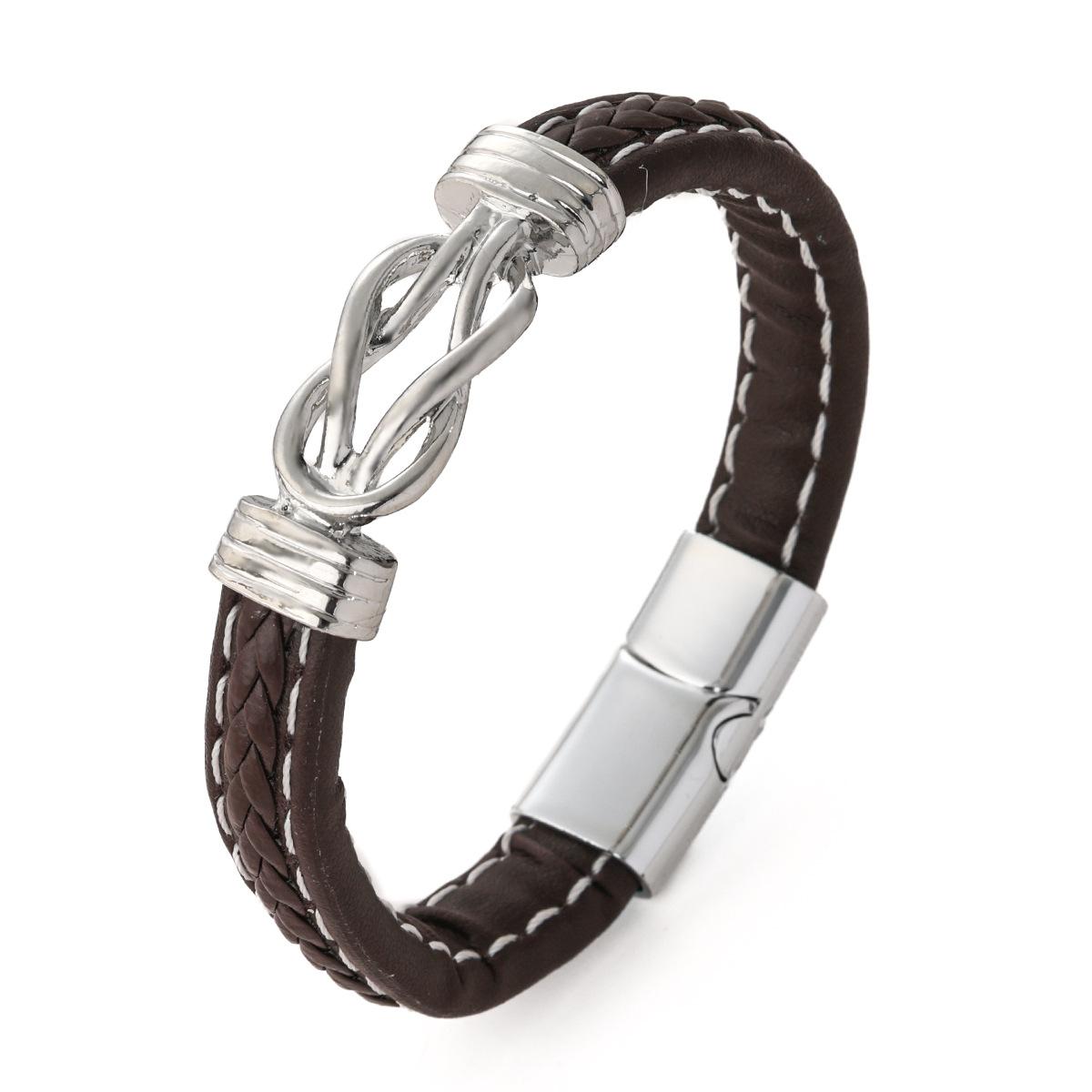 Браслет для commuters мужской браслет кожаный браслет сплав магнитный скручивающийся панк-браслет