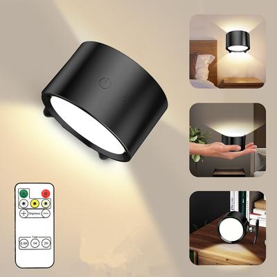 LED Wandleuchten Wandlampen Fernbedienung Wiederaufladbar Schlafzimmer Nachttisch Leselicht