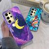 Case For Samsung Galaxy A56 S24 S25 Plus Ultra A15 A25 A55 A35 A16 A26 A36 5G Phone Cover Graffiti New Pink Love Patterns Bumper