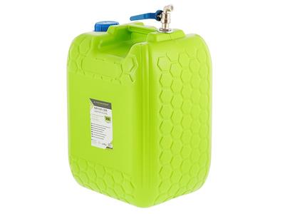 Water container with metal long top valve, 20 L