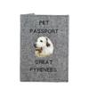Pyrenean Mountain Dog, Great Pyrenees, Pyrenean Shepherd - Dog Passport Case, Document Case, Gift for the Traveller from the Brand