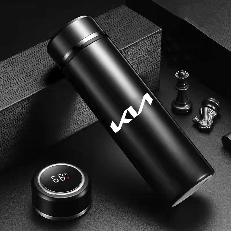 2026 Hot Car Sticker Car Smart Thermos Cup 500ml Portable Temperature Display Water Bottle For Kia Rio 3 4 K2 K3 X-Line Car Acce