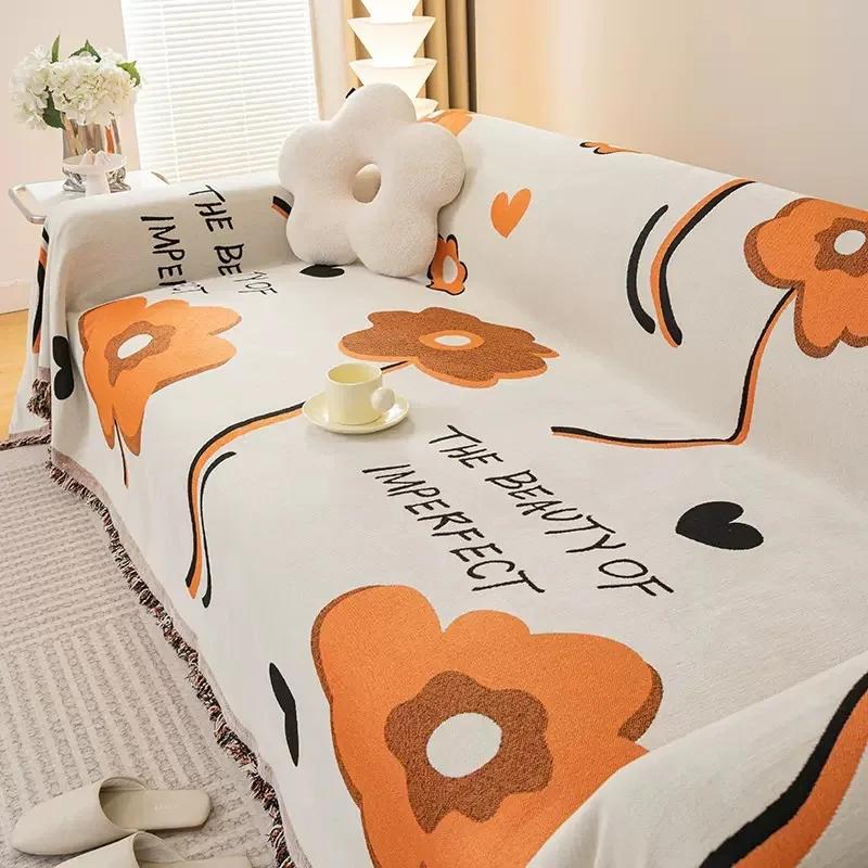 Sofa Towel One Piece Full Cover Fabric High-quality Chenille Countryside Style Cover Backrest Towel Blanket Both Sides Available