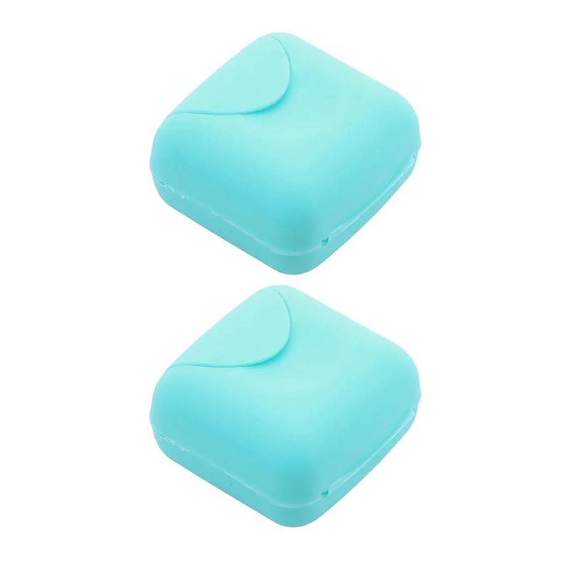 S/L Sizes Portable Travel Soap Box Bathroom Home Plastic Soap Holder Soap-Boxes with Cover Candy Color BXFZH02